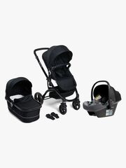 Beemoo Move Duo Kombivogn inkl. Route i-Size Autostol Baby, Black/Mineral Grey