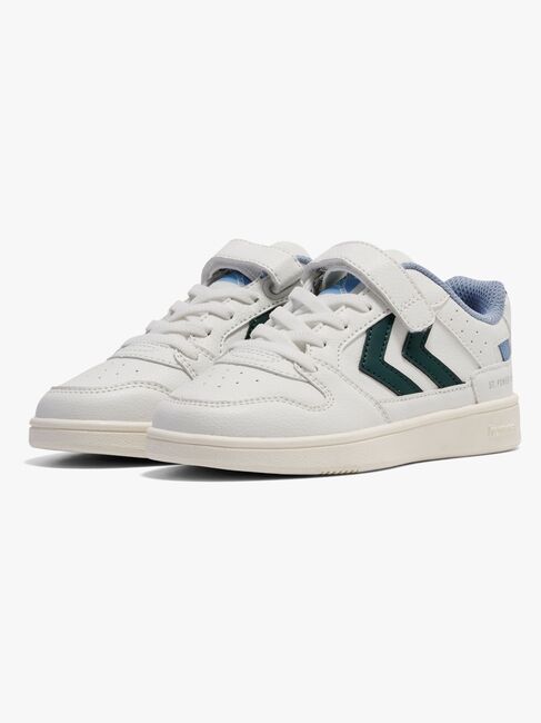 Hummel St Power Play Jr Sneakers, White/Green