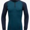 Devold DUO ACTIVE MERINO ZIP NECK Trøje JR, Ink
