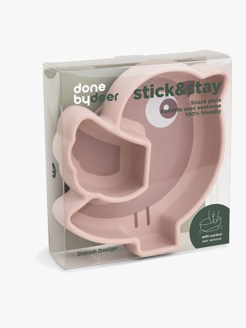 Done By Deer Stick & Stay Silikonetallerken Birdee, Powder