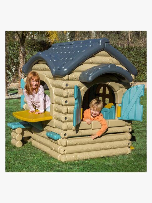 FEBER Casual Cottage Legehus med Lyd, Blå/Grå