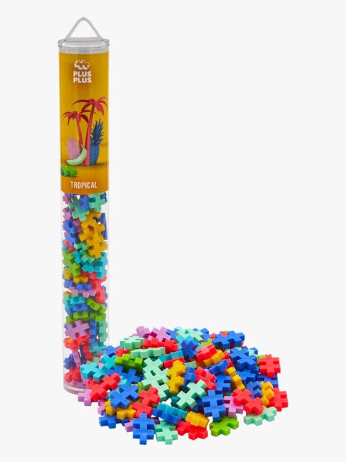 Plus-Plus Byggesæt med Bundplade & Tube New Mix, 4x100 Dele