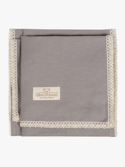 BabyMatex Babytæppe i Hør 75 x 100 cm, Mørkegråt