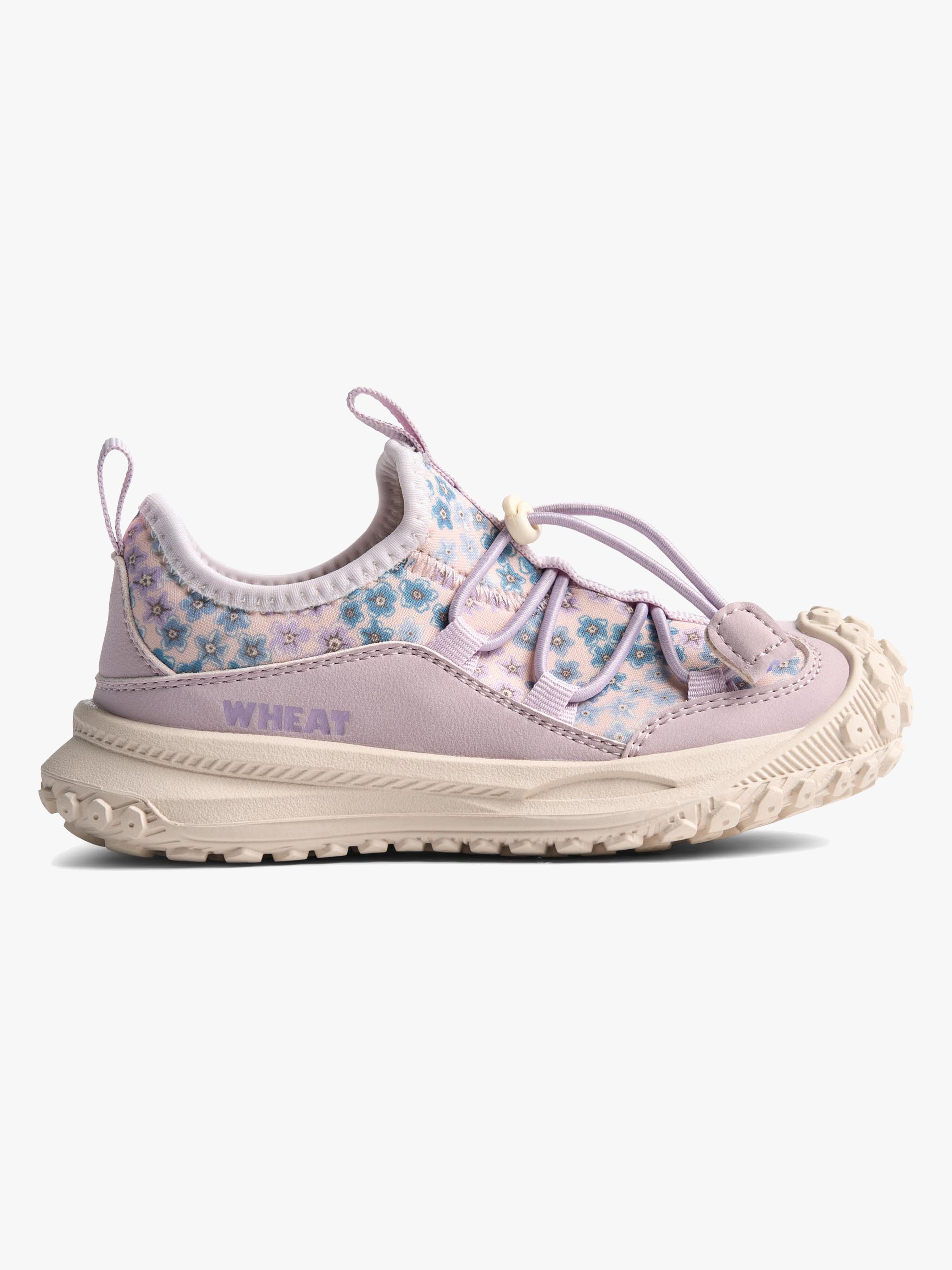 Wheat Billie Sneakers, Powder/Blue Flowers, 24