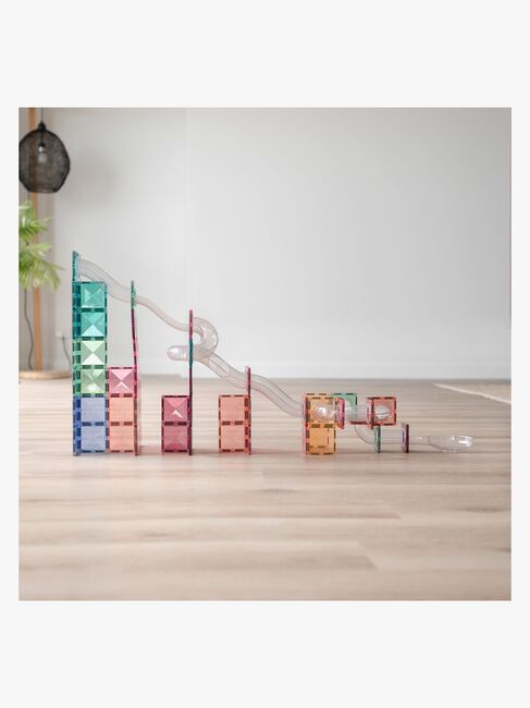 Connetix Magnetiske Byggeklodser Kuglelabyrint Pastel Udvidelsessæt 80 Dele