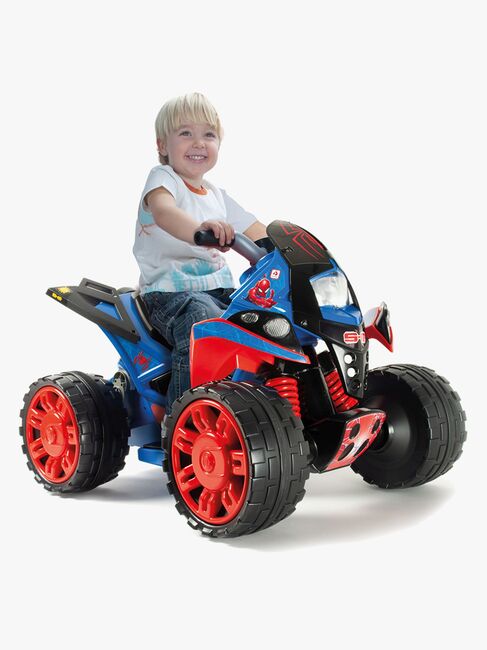 Injusa Elbil Quadbike Spiderman, Rød/Blå