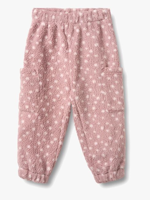 Wheat Suun Fleecebukser, Rosewood Dots