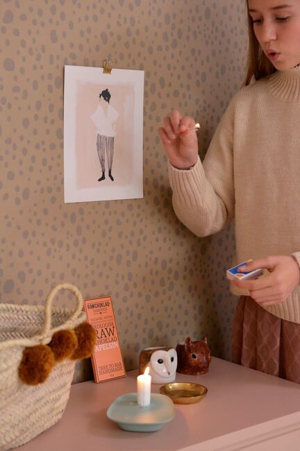 Majvillan Tapet Animal Dots, Soft Brown