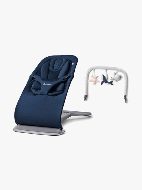 Ergobaby Evolve 3-in-1 Skråstol inkl. legetøjsbøjle, Midnight Blue