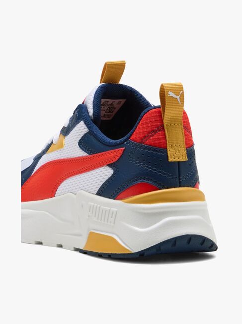 Puma Trinity Lite Jr Sneakers, White/Fierce Red/Persian Blue