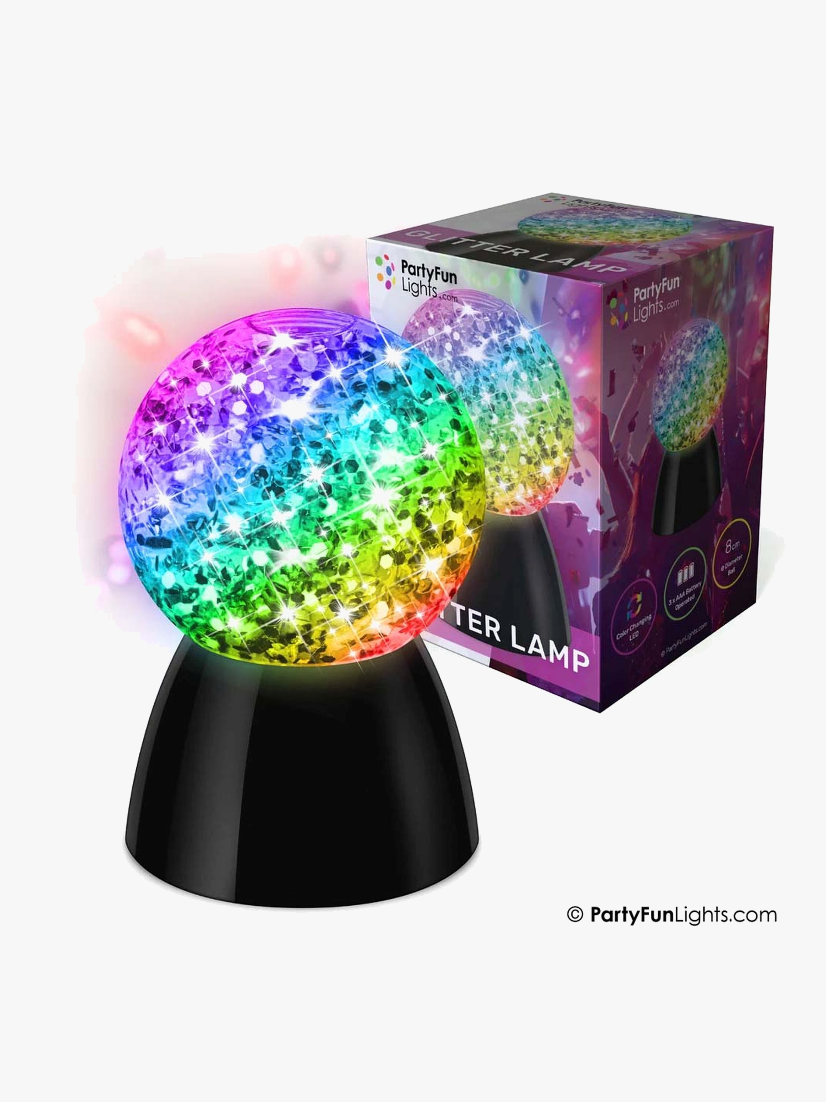 PartyFunLights Farveskiftende Glimmerlampe, Børnelampe