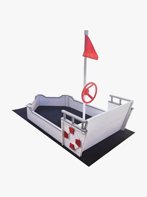 Woodlii Sandkasse i Træ Båd, Hvid