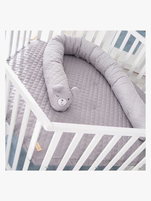 Roba Style Hexagon Kravlegård med Hjul, White & Grey