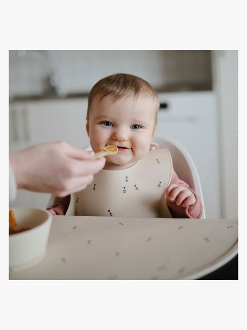 Mushie Hagesmæk Silikone Bees, Beige