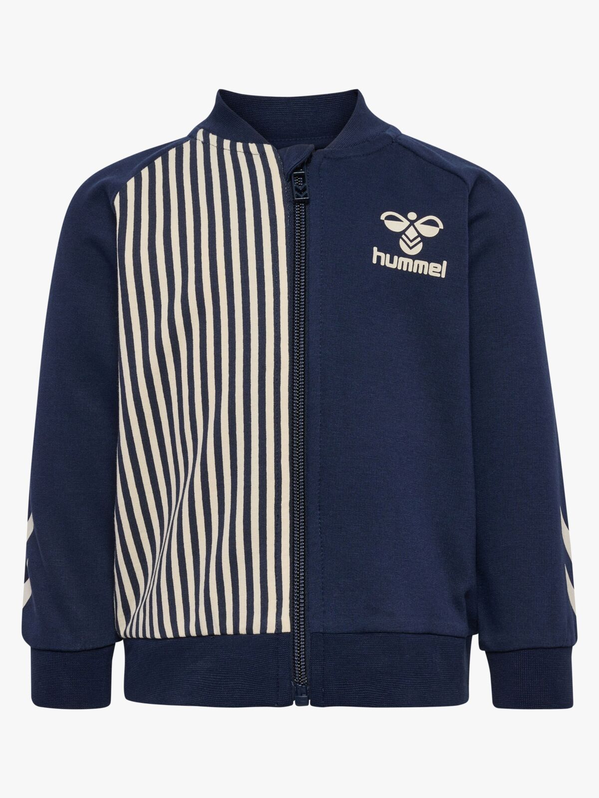 Hummel Stripy Full-Zip Trøje, Black Iris