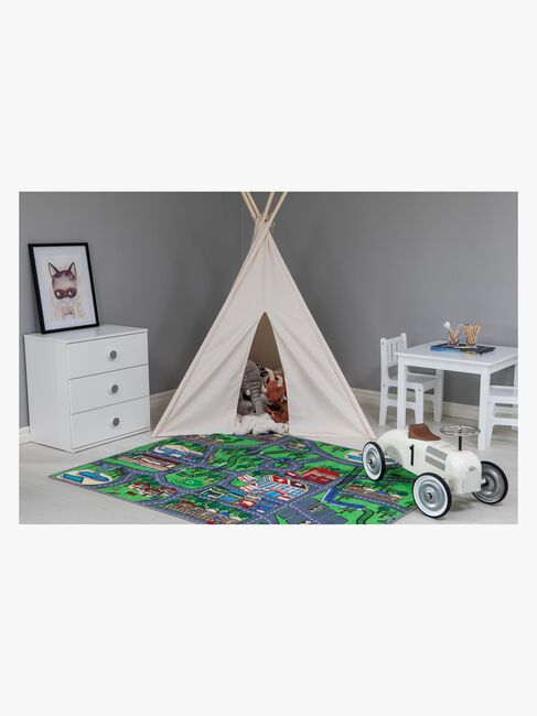 KMCarpets Vejgulvtæppe m. Gummiunderside Multi 133x170