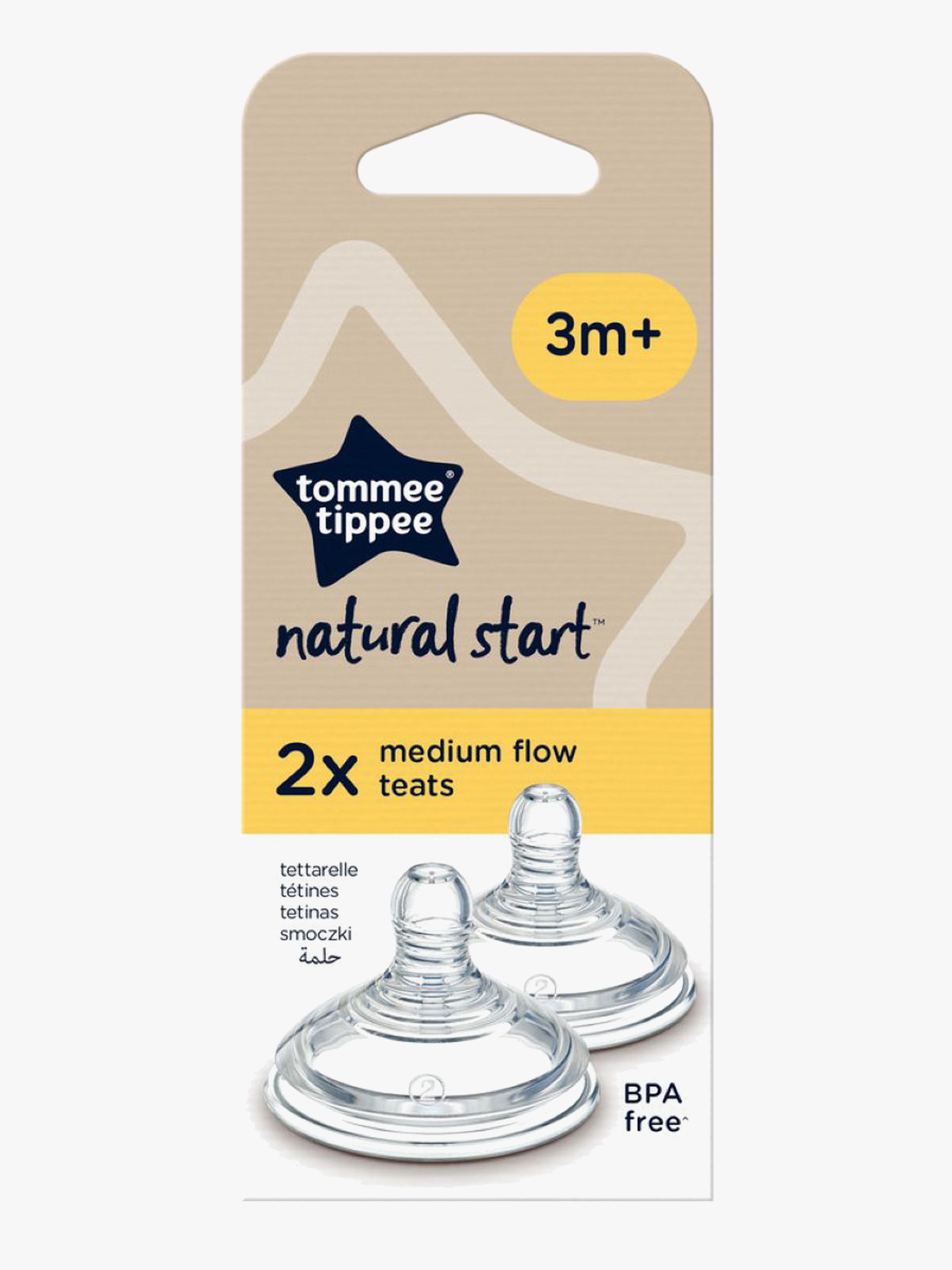Tommee Tippee Natural Start Medium Flow Sut 2-pak