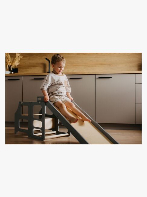 Duck Woodworks Rutsjebane til Sammenklappeligt Læringstårn, Grå