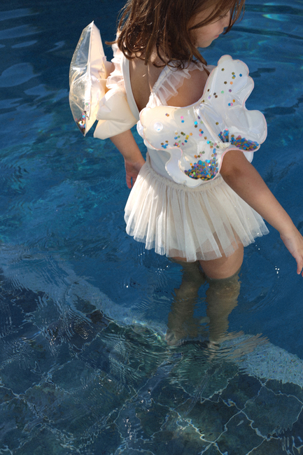 SUNNYLiFE Badevinger, Cotton Candy Glitter