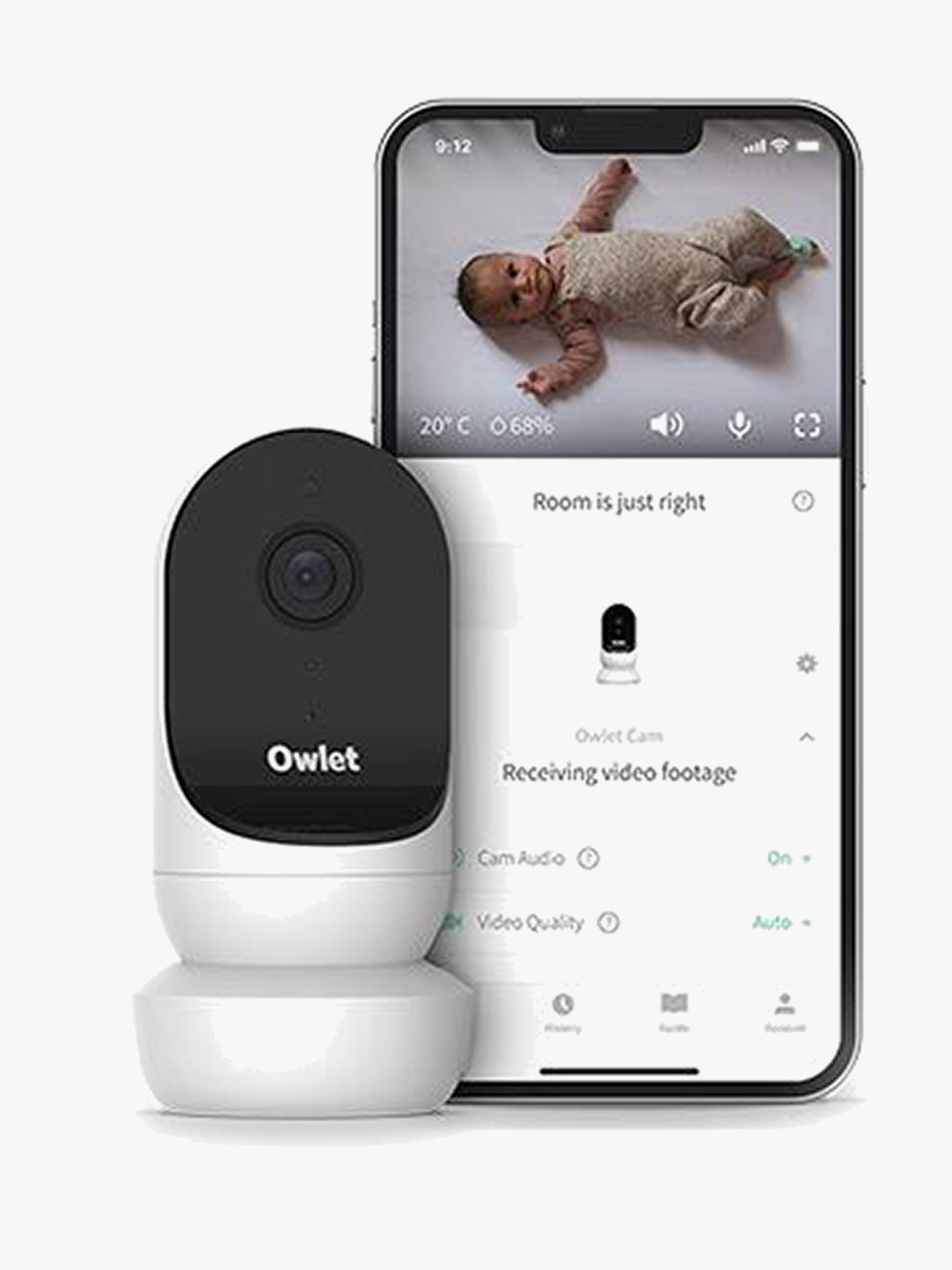Owlet Cam 2 Babyalarm, White