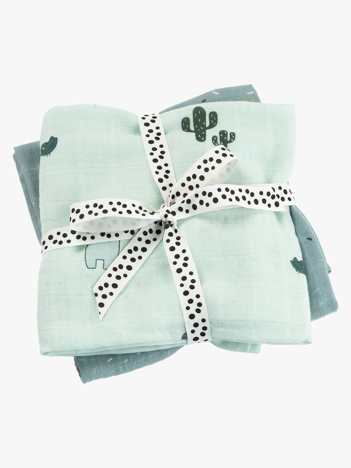 Done By Deer Lalee Musselin Tæppe 2-pak, Blue