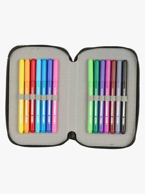 F.C.Barcelona  Fyldt Dobbelt Penalhus 29 Dele, Sort