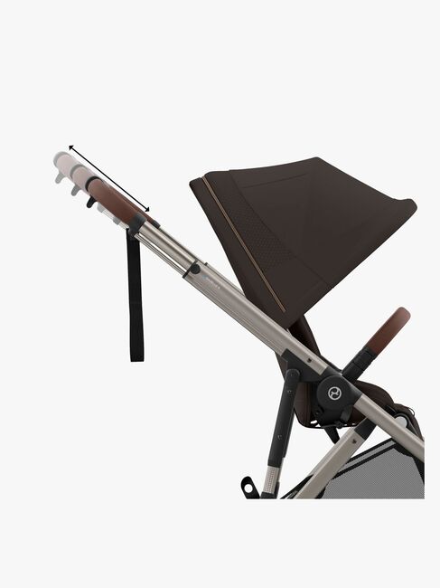 Cybex e-GAZELLE S Klapvogn, Taupe/Chocolate Brown