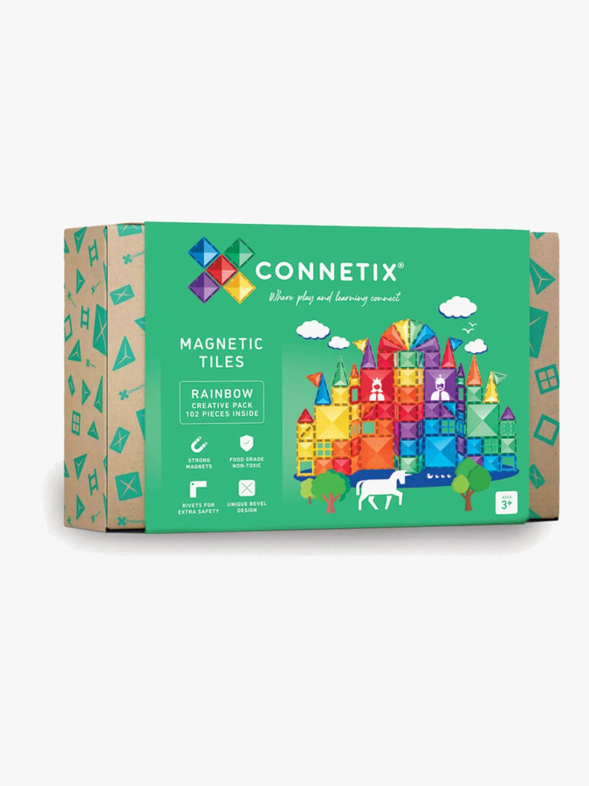 Connetix Magnetiske Byggeklodser Rainbow Creative Pack 102 Dele