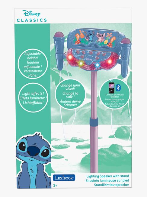 Disney Lilo and Stitch Justerbart Karaoke-stativ med 2 Mikrofoner