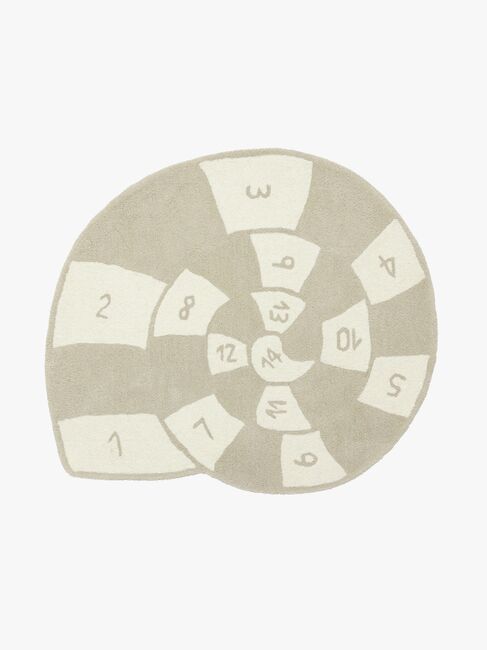 OYOY Mini Nautilus Hopscotch Gulvtæppe 100x112, Clay/Offwhite