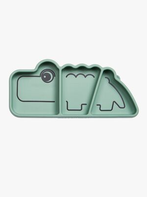 Done By Deer Stick & Stay Tallerken Snacks Croco, Green