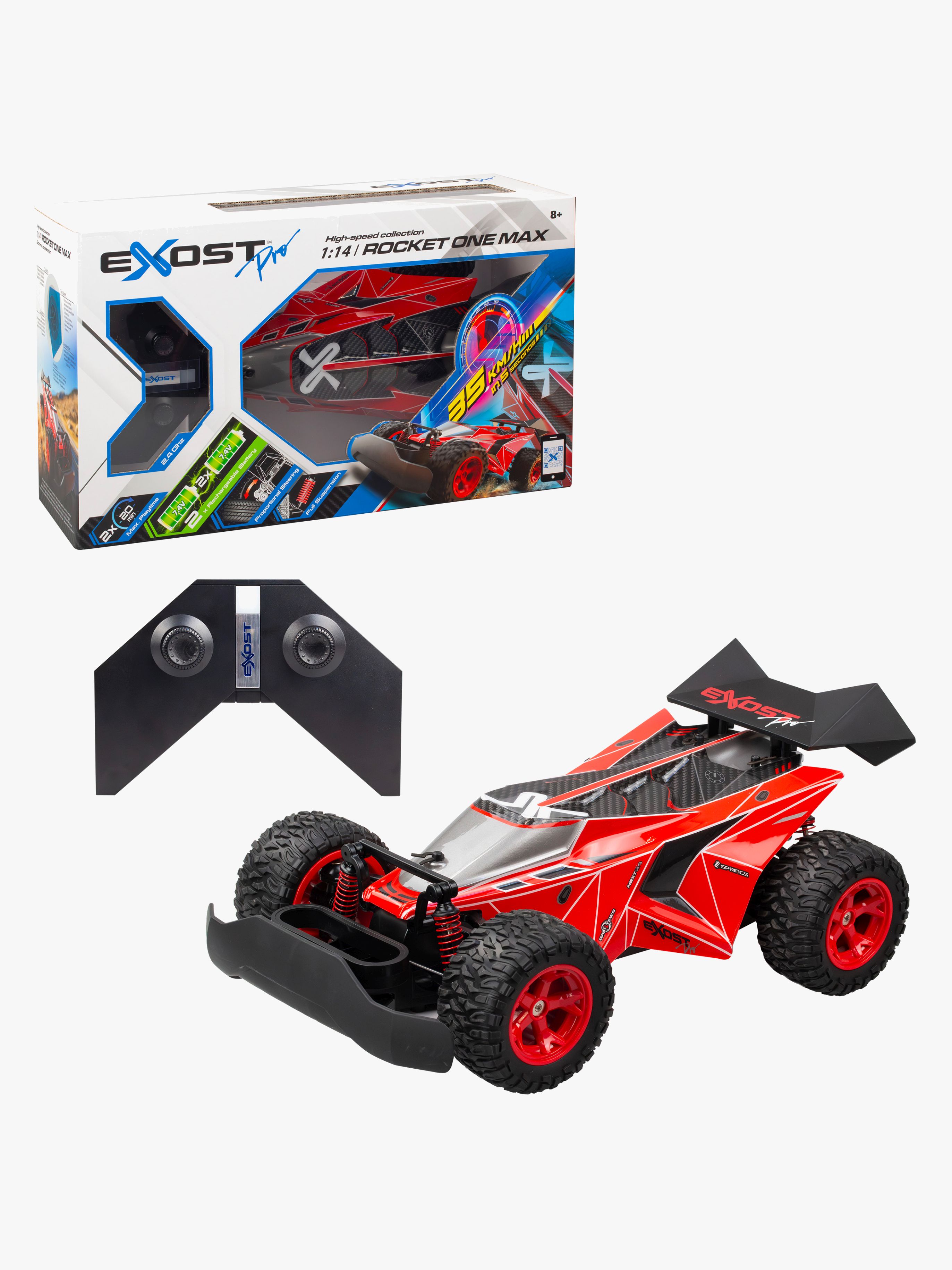 Silverlit Exost Pro Rocket One Max Fjernstyret Bil, Rød