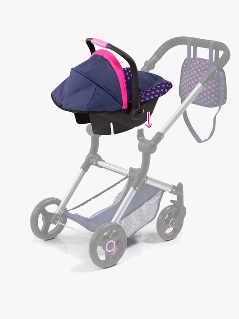 Bayer Design Dukkeautostol med Kaleche, Blå