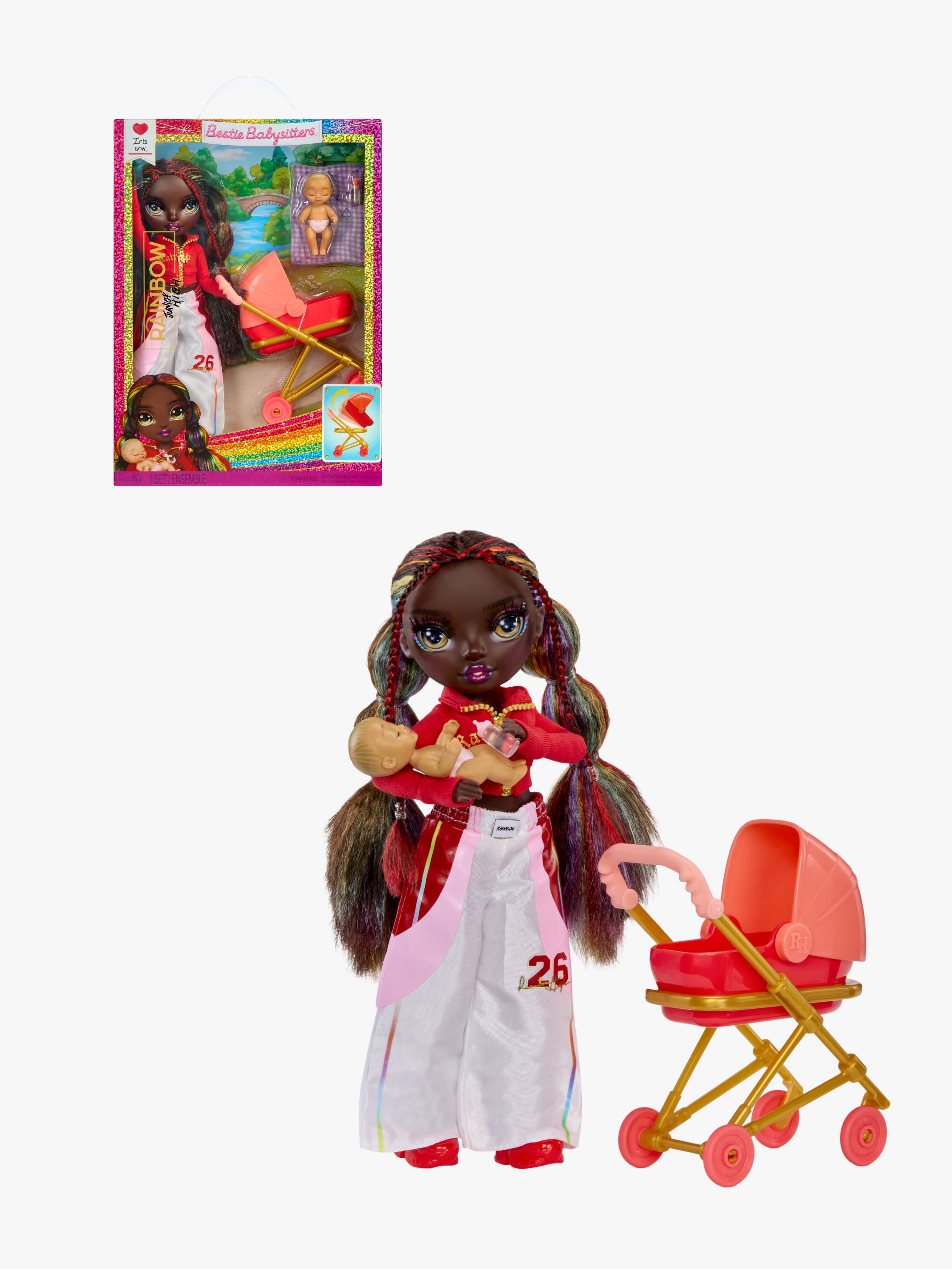 Rainbow High Jr High Bestie Babysitters Modedukke Iris