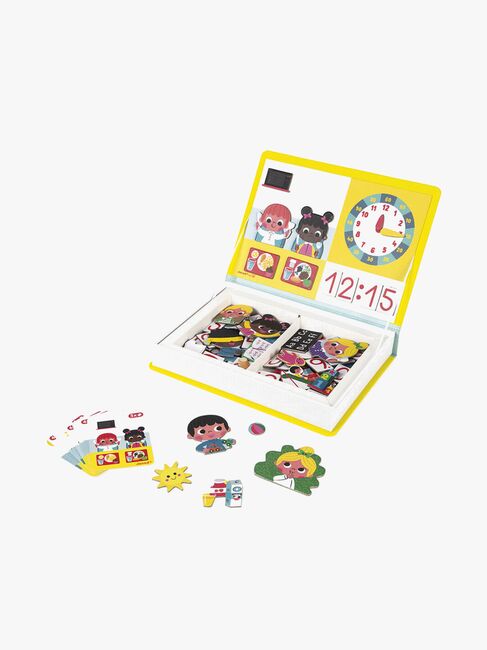 Janod Magneti'Book Lær Klokken Magnetsæt 75 Stk.