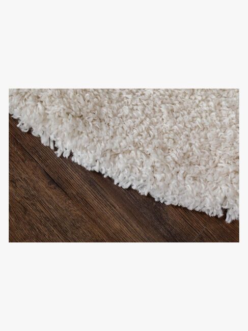 Teddy Gulvtæppe Rund 160, Hvidt