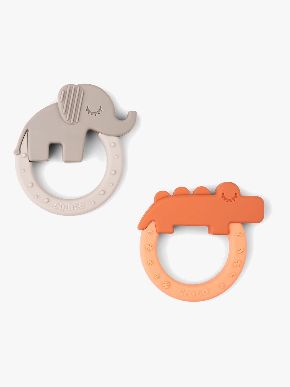 Done By Deer Deer Friends Bideringe 2-pak, Papaya/Sand