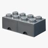 LEGO Opbevaringskasse m. Skuffe 8, Dark Grey