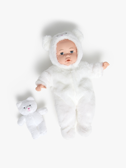 Cloudberry Castle Dukke med Dyredragt 40 cm, Hvid