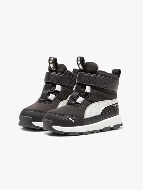 Puma Evolve Puretex AC Inf Vinterstøvler, Black/Ash Grey/White
