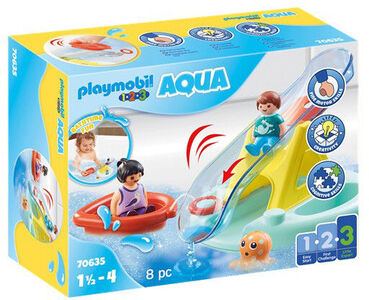 Playmobil 1.2.3 Aqua Water Seesaw with Boat Byggesæt