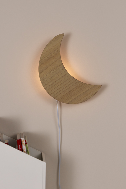 Alice & Fox SMILLA Væglampe Måne, Natural