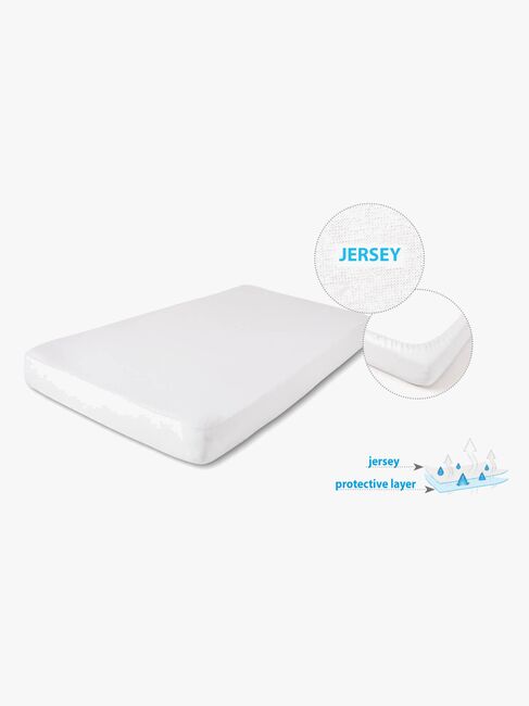 BabyMatex Hygienic Jersey Vandtæt Stræklagen til Tremmeseng 40 x 90 cm, Lysegrå