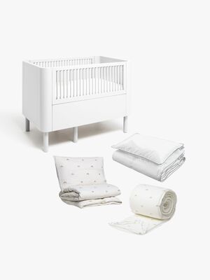 Alice & Fox JUNE Vokseseng inkl Sengesæt AVIVA 100x130, Dream White