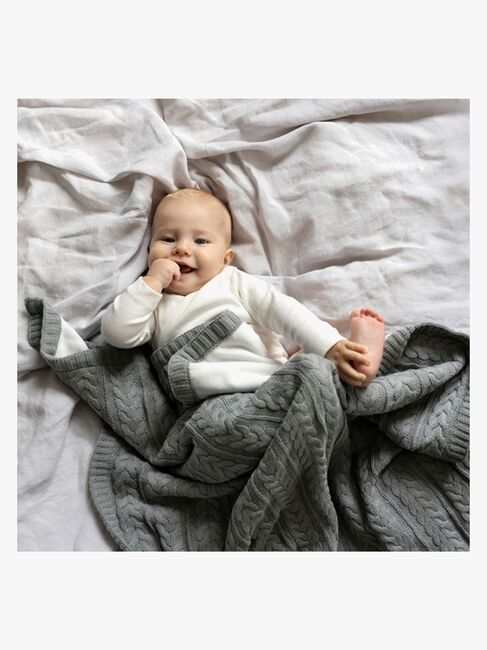 Vinter & Bloom Cotton Cuddly EKO Tæppe, Misty Grey