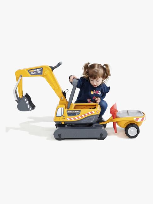 Falk Ride-on-gravemaskine Super Builder inkl. Anhænger, Gul