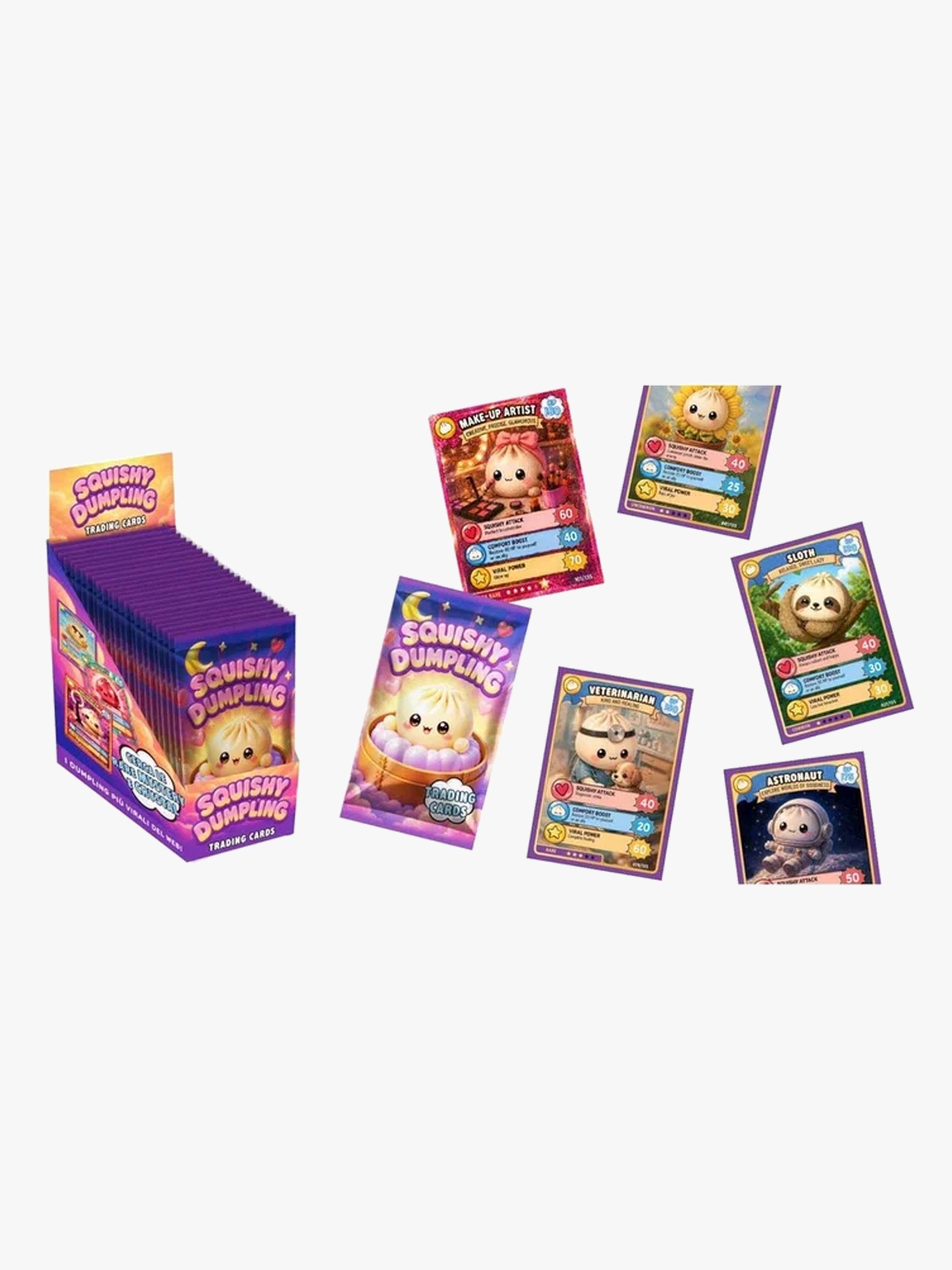 Squishy Dumplings Samlekort 5-pack Blandet Udvalg