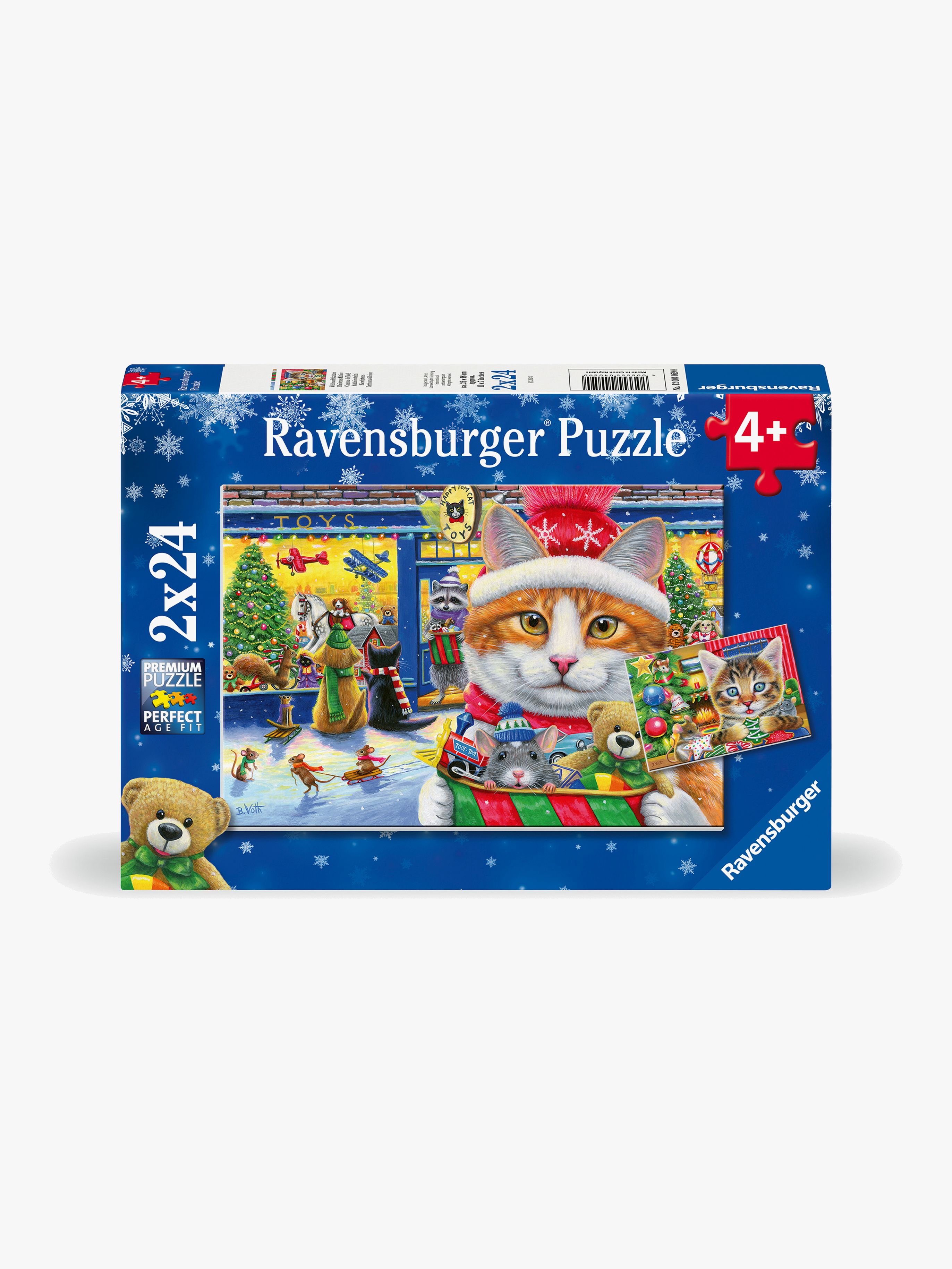 Ravensburger Christmas Kitties Puslespil 2x24 Brikker