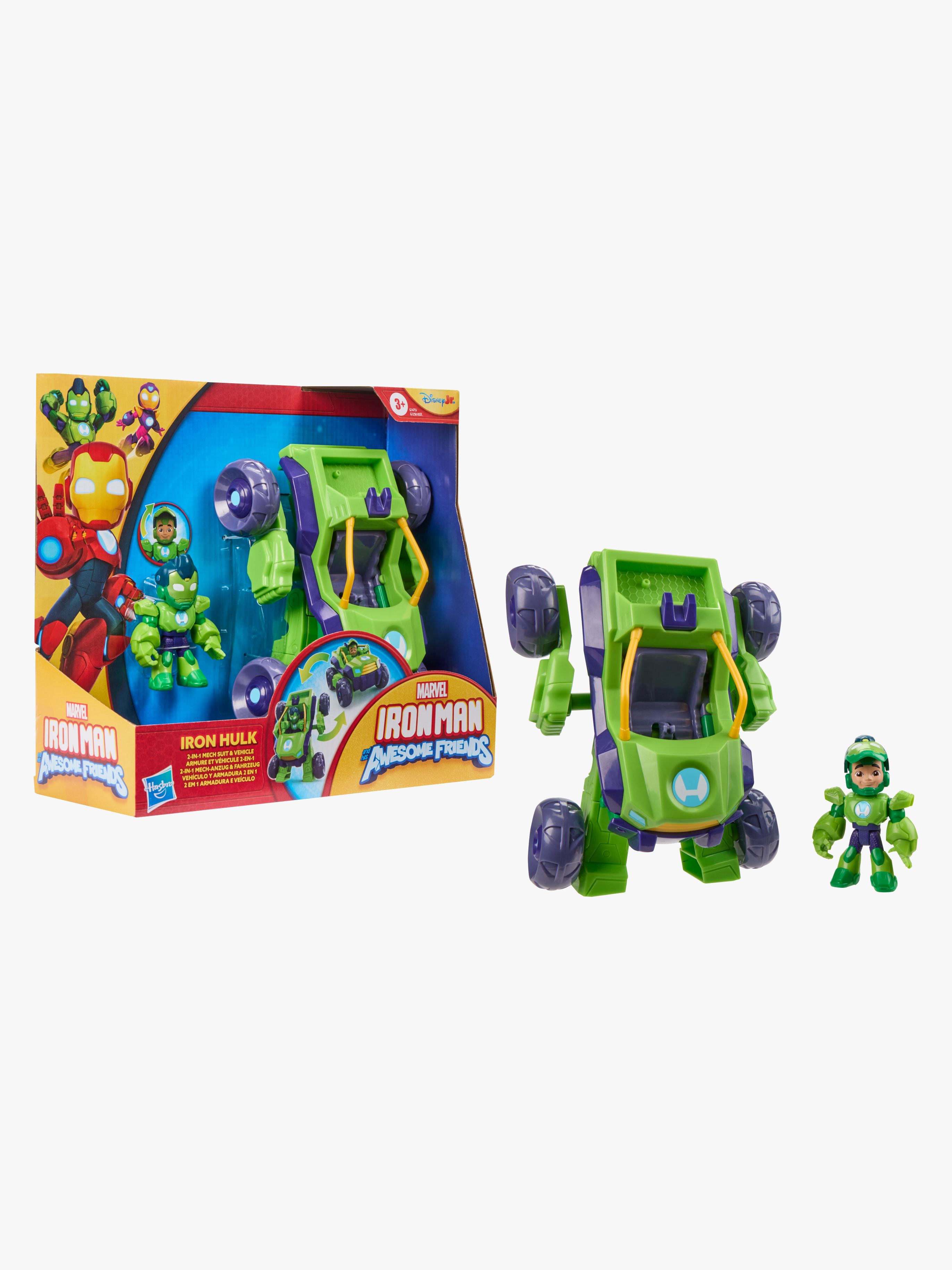 Iron Man and His Awesome Friends Figur med Transportmiddel Iron Hulk