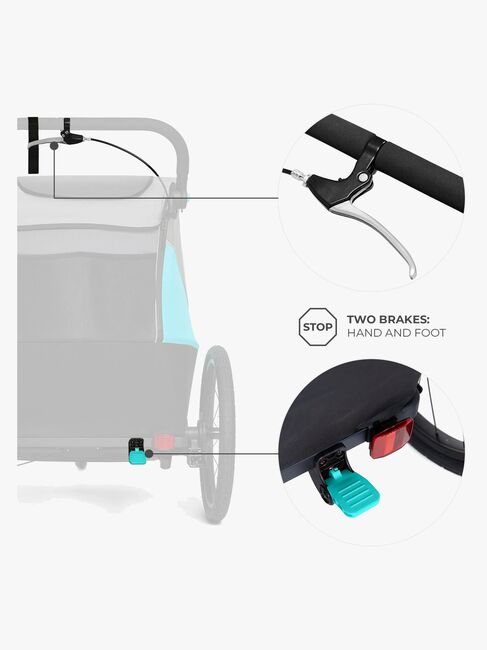 Kinderkraft Nava Cykelanhænger, Hawaiian Blue